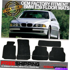 CO GAp[c tBbg97-03 BMW E39 5V[YOEtBbggtA}bgJ[ybgtgAiCubN Fits 97-03 BMW E39 5-Series OE Fitment Floor Mats Carpet Front Rear Nylon Black