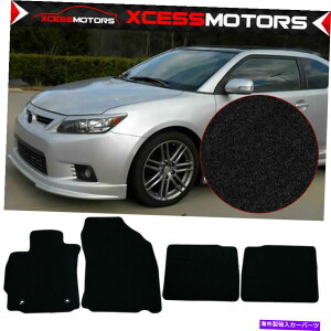 CO GAp[c tBbg14-16TCITCtA}bgJ[ybgtgA4PCSZbg - ubNiC Fits 14-16 Scion TC Floor Mats Carpet Front & Rear 4PCS Set - Black Nylon