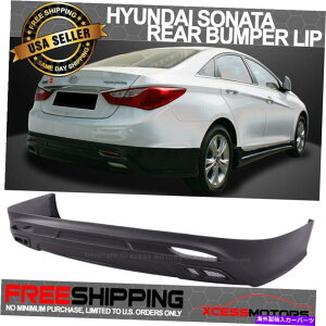 �C�O�� �G�A���p�[�c �t�B�b�g11-14�q�����_�C�\�i�^�������A�o���p�[�f�B�t���[�U�[�X�|�C���[���b�v���h��PP Fits 11-14 Hyundai Sonata Lower Rear Bumper Diffuser Spoiler Lip Unpainted PP