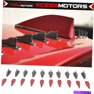 CO GAp[c jo[TG{X^C[tTtBGA{ebNXWFl[^[J[{t@Co[vg10pcs Universal EVO Style Roof Shark Fin Air Vortex Generator Carbon Fiber Print 10
