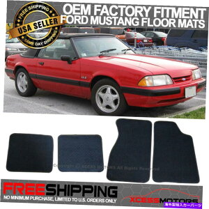 CO GAp[c tBbg79-93}X^OOEt@Ng[tBbggtA}bgJ[ybgtgAiCubN Fit 79-93 Mustang OE Factory Fitment Floor Mats Carpet Front & Rear Nylon B