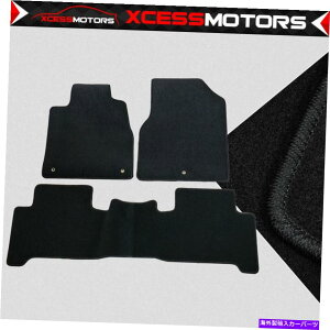 CO GAp[c tBbg07-13 AcuraMDXubNiCtA}bgJ[ybghCo[Əȑ Fits 07-13 Acura MDX Black Nylon Floor Mats Carpets Driver & Passenger Side