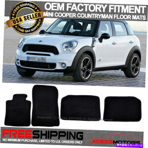CO GAp[c 10-14~jN[p[Jg[}OEt@Ng[tA}bgJ[ybg4PCSubNiC Fits 10-14 Mini Cooper Countryman OE Factory Floor Mat Carpet 4PCS Black Nylon