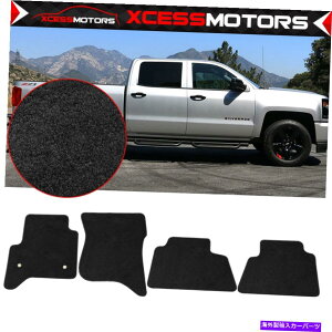 CO GAp[c tBbg14-16V{[VohVG^z[RtA}bgJ[ybg4-pcubNiC Fits 14-16 Chevy Silverado Sierra Tahoe Yukon Floor Mat Carpets 4-PC Black Nylon