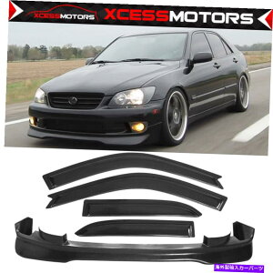 CO GAp[c tBbg01-05NTXIS300 4DR AMSX^CPUtgop[bv +TEBhEoCU[ Fits 01-05 Lexus IS300 4Dr AMS Style PU Front Bumper Lip + Sun Window Visor