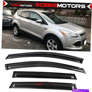 CO GAp[c tBbg13-19tH[hGXP[vXANTChEBhEoCU[EBhV[hK[h4PCSZbg Fits 13-19 Ford Escape Slim Acrylic Side Window Visors Windshield Guard 4PCS Se