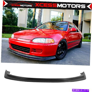�C�O�� �G�A���p�[�c �t�B�b�g92-95�z���_�V�r�b�N�t�@�[�X�g���[���f�B���O�X�^�C���t�����g�o���p�[���b�v�X�|�C���[���h��PU Fits 92-95 Honda Civic First Molding Style Front Bumper Lip Spoiler Unpainted PU