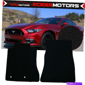 CO GAp[c tBbg15-18tH[h}X^OubNiCtgtA}bgJ[ybg2PC Fits 15-18 Ford Mustang Black Nylon Front Floor Mats Carpets 2PC