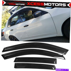 CO GAp[c K08-14XoCvbTWRX stiANEBhEoCU[e[vCK[h4pcs Fits 08-14 Subaru Impreza WRX STI Acrylic Window Visors Tape On Rain Guards 4Pcs