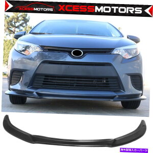 CO GAp[c tBbg14-16g^J[L-LE GTX^Ctgop[bvX|C[ - hĂȂPU Fits 14-16 Toyota Corolla L-LE GT Style Front Bumper Lip Spoiler - Unpainted PU