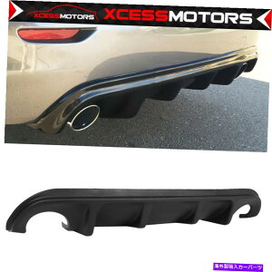 �C�O�� �G�A���p�[�c �t�B�b�g14-17 Infiniti Q50���h�����A�o���p�[���b�v�f�B�t���[�U�[�X�|�C���[�u���b�N-ABS Fits 14-17 Infiniti Q50 Unpainted Rear Bumper Lip Diffuser Spoiler Black - ABS