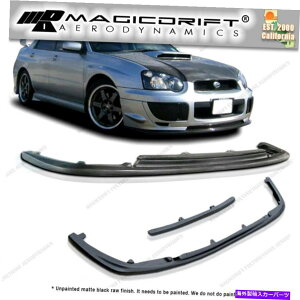 CO GAp[c 04-05CvbTWRX STI 2PCSX^CPUtgop[bv`l^oE^ For 04-05 IMPREZA WRX STI 2pcs Style PU FRONT BUMPER LIP CHIN SPOILER URETHANE