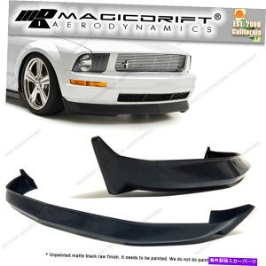 �C�O�� �G�A���p�[�c 05 06 07 08 09�t�H�[�h�}�X�^���OV6 3c�E���^���t�����g�o���p�[���b�v�X�|�C���[�X�v���b�^�[ For 05 06 07 08 09 FORD MUSTANG V6 3C URETHANE FRONT BUMPER LIP SPOILER SPLITTER�y���s�A���i�z