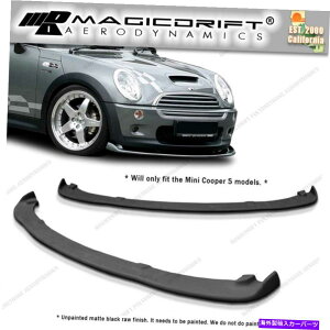 CO GAp[c 02 03 04 05~jN[p[SE^tgop[bvX|C[{fBLbgubN For 02 03 04 05 MINI COOPER S URETHANE FRONT BUMPER LIP SPOILER BODY KIT BLACK
