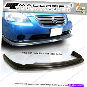 CO GAp[c 02 03 04 NISSAN ALTIMA SEDAN NISMOX^Ctgop[`X|C[bv For 02 03 04 Nissan Altima Sedan Nismo Style Front Bumper Chin Spoiler Lip