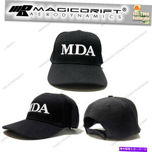 CO GAp[c @̃htgC͊wMDAubNXgbvobNnbg싅LbvhJ Magic Drift Aerodynamics MDA Black Strapback Hat Baseball Cap White Embroidered