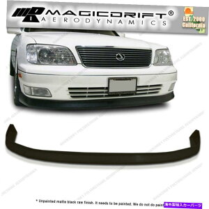 CO GAp[c 98 99 00NTXLS400tgop[bvX|C[{fBLbgVIPX^CubNPU For 98 99 00 Lexus LS400 Front Bumper Lip Spoiler Body kit VIP Style Black PU