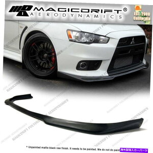 �C�O�� �G�A���p�[�c 08-15 for mitsubishi evolution evo x 10 ralliart style front bumper lip�X�|�C���[ For 08-15 Mitsubishi Evolution EVO X 10 Ralliart Style Front Bumper Lip Spoiler