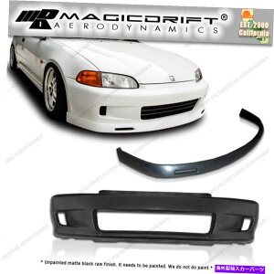 CO GAp[c 92-95z_VrbN2dr wczCgNEGNX^Ctgop[ + bysbvX|C[ For 92-95 HONDA CIVIC 2DR WC WHITE CROW EK STYLE FRONT BUMPER + BYS LIP SPOILER