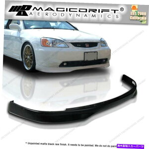 CO GAp[c 01 02 03z_VrbNCTR^CvRX^Ctgop[OE^ For 01 02 03 Honda Civic CTR Type-R Style Front Bumper Lower Lip URETHANE