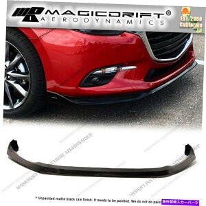 CO GAp[c 14-16̃}c_3Z_nb`obNMSXs[hX^Ctgop[bv`X|C[ For 14-16 Mazda 3 Sedan & Hatchback MS Speed Style Front Bumper Lip Chin Spoiler