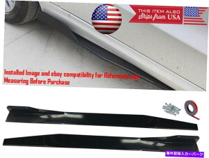 CO GAp[c 46 "OXubNTChXJ[gbJ[Xvb^[EBObgEBOJi[hfBt[U[VWp 46" Gloss Black Side Skirt Rocker Splitter Winglet Wing Canard Diffuser For VW