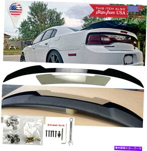 CO GAp[c 2 PCSubNfbLbhX|C[tbvEBbJ[rtBbg11-14_bW`[W[SRTwLbg 2 Pcs Black Decklid Spoiler Flap Wicker bill Fit 11-14 Dodge Charger SRT Hellc