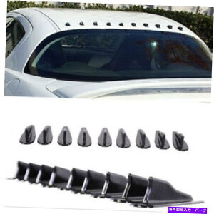 CO GAp[c ubN9 PCGA{ebNXWFl[^[fBt[U[tBZbgl^o[tEBOgN BLACK 9 PC AIR VORTEX GENERATOR DIFFUSER FIN SET FOR SPOILER ROOF WING TRUNK