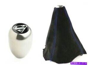 CO GAp[c Tyer R Chrome Manual Stick Shift Superman Shiftmu +u[Xeb`XG[hu[c TYER R CHROME MANUAL STICK SHIFT SUPERMAN SHIFT KNOB + BLUE STITCH SUEDE BOOT