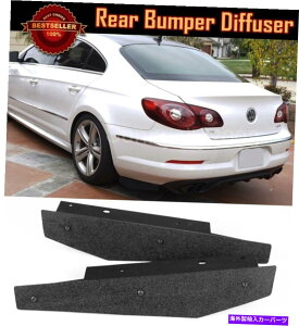 CO GAp[c ubNAop[bvtBGvXvXvb^[fBt[U[Ji[hl^oVW CC 08-11 Black Rear Bumper Lip Fin Apron Splitter Diffuser Canard Spoiler For VW CC 08-11