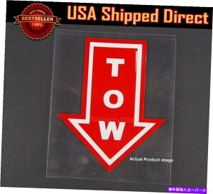 CO GAp[c 4.5 "x 3.75" BMWp̃op[bhh|CgXebJ[ڒ 4.5" x 3.75" Bumper Red WaterProof Tow Arrow Point Sticker Adhesive For BMW