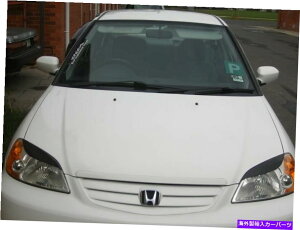 �C�O�� �G�A���p�[�c �t�B�b�g01-03�V�r�b�N�u���b�N���h���w�b�h���C�g�̖ڂ̂ӂ������܂˔��� FIT 01-03 CIVIC BLACK UNPAINTED HEADLIGHTS EYE LID BROWS EYELIDS EYEBROWS COVER