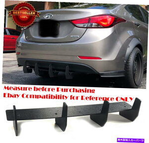 CO GAp[c ubNAop[}Eg4TtBXvb^[fBt[U[ECObgXop Black Rear Bumper Mount 4 Shark Fin Splitter Diffuser Winglet Valence For Subaru