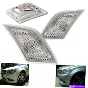 CO GAp[c ZfXxcCNXW204NAop[^[VOiCgv}[J[p For Mercedes Benz C-Class W204 Clear Bumper Turn Signal Lights Lamps Markers