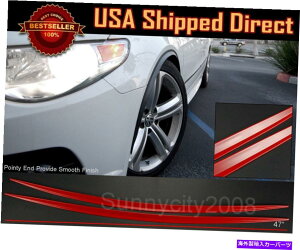 �C�O�� �G�A���p�[�c 2�s�[�XVW�|���V�F�p�̏_��ȃX�����t�F���_�[�t���A���b�v�G�N�X�e���V�������b�h�g���� 2 Pieces Flexible Slim Fender Flare Lip Extension Red Trim For VW Porsche�y���s�A���i�z