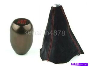 海外製 エアロパーツ ガンメタル5速度短いシフトノブスエードw/赤いステッチシフトブートEK3 EJ6 EJ7 EJ8 GUNMETAL 5 SPEED SHORT SHIFT KNOB SUEDE W/ RED STITCH SHIFT BOOT EK3 EJ6 EJ7 EJ8