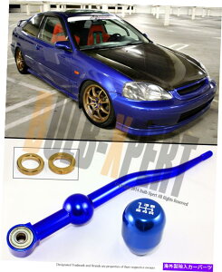 CO GAp[c 1988N2000Ñz_VrbNu[fAxhV[gX[Vt^[ +Vtgmu FOR 1988-2000 HONDA CIVIC BLUE DUAL BEND SHORT THROW SHIFTER + SHIFT KNOB