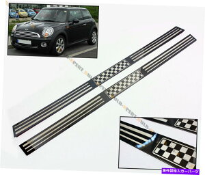 CO GAp[c tBbg07-2014 R56 R57~jN[p[S`FbJ[tbONGghAVg FITS 07-2014 R56 R57 MINI COOPER S CHECKERED FLAG CHROME ENTRY DOOR SILL TRIM