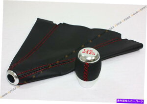 CO GAp[c M10 x 1.5N6Xs[hVtgmubhXeb` +z_pubNU[u[c M10 X 1.5 CHROME 6 SPEED SHIFT KNOB RED STITCHING + BLACK LEATHER BOOT FOR HONDA