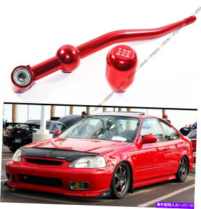 CO GAp[c 1988N2000Ñz_VrbNbhfAxhV[gX[Vt^[+^CvRVtgmu FOR 1988-2000 HONDA CIVIC RED DUAL BEND SHORT THROW SHIFTER+TYPE-R SHIFT KNOB