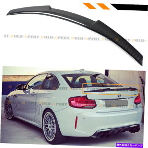 CO GAp[c 2014-21 BMW F22 M235I F87 M2J[{t@Co[M4 VX^CnCLbNgNX|C[ FOR 2014-21 BMW F22 M235i F87 M2 Carbon Fiber M4 V Style Highkick Trunk Spoiler