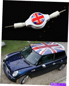 CO GAp[c ~jN[p[SjIWbNpi[I[fBI3.5mmzCgP[u⏕R[hp For Mini Cooper S Union Jack UK Retractable Audio 3.5MM White Cable Aux Cord