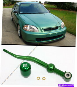 CO GAp[c 1988N2000Ñz_VrbNO[fAV[gX[Vt^[+^CvRX^CVtgmu FOR 1988-2000 HONDA CIVIC GREEN DUAL SHORT THROW SHIFTER+TYPE-R STYLE SHIFT KNOB