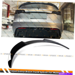 CO GAp[c vX^CnCLbNX|[cOXubNgNX|C[EBO2020-22eXfY V STYLE HIGHKICK SPORT GLOSS BLACK TRUNK SPOILER WING FOR 2020-22 TESLA MODEL Y