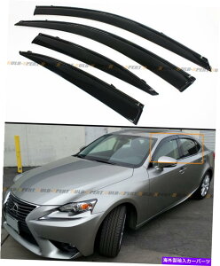 CO GAp[c 2014-2020NTXIS250/350/200T VIP Smoke Window Vidor w/Black TripClips FOR 2014-2020 LEXUS IS250/350/200T VIP SMOKE WINDOW VISOR W/ BLACK TRIM & CLIPS