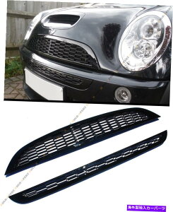 CO GAp[c 01-06~jN[p[R52 R53tgAbp[̂BLKnjJbVO For 01-06 Mini Cooper R52 R53 Front Upper Lower Glossy Blk Honeycomb Mesh Grille