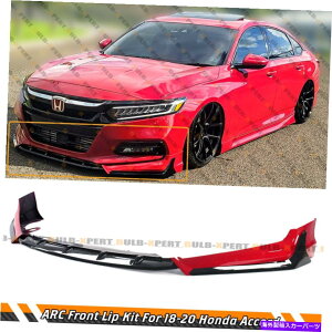 CO GAp[c ACRX^CT}mbhtgop[bvXvb^[Lbg18-2020z_AR[h ACR Style San Marino Red Front Bumper Lip Splitter Kit For 18-2020 Honda Accord