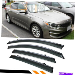 CO GAp[c 2016-2020Kia Optima ChromegNbvEBhEoCU[CK[hftN^[ FOR 2016-2020 KIA OPTIMA CHROME TRIM CLIP ON WINDOW VISOR RAIN GUARD DEFLECTOR