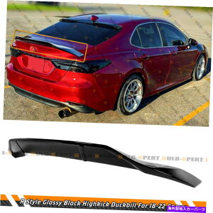CO GAp[c RX^COXubNgN_bNr2018-2023g^J̃nCLbNX|C[ R STYLE GLOSS BLACK TRUNK DUCKBILL HIGH KICK SPOILER FOR 2018-2023 TOYOTA CAMRY