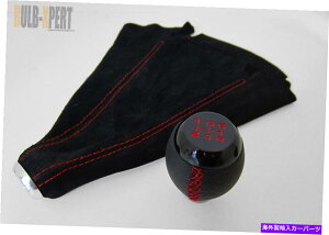 CO GAp[c Impreza WRX STIubNU[bhXeb`Vt^[Vtgmu+XG[hu[cp FOR IMPREZA WRX STI BLACK LEATHER RED STITCHING SHIFTER SHIFT KNOB+SUEDE BOOT
